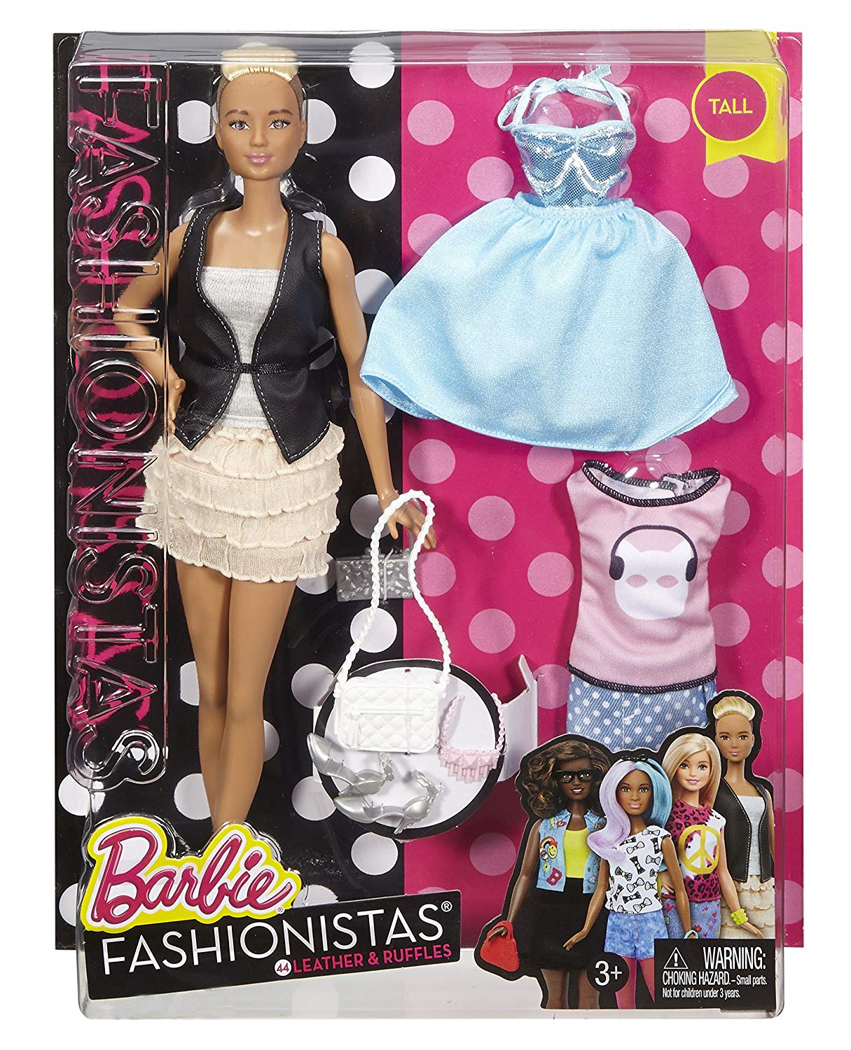 Barbie Fashionistas con 3 Vestiti DTD96 DTD99 DTF05 DTF02 DTF07