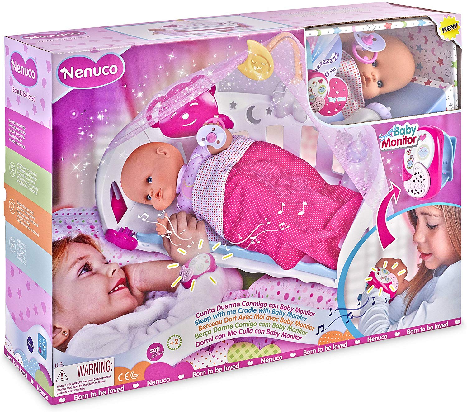 NENUCO - DORMI CON ME C/BABY MONITOR 14485 - BAMBOLE E ACCESSORI 