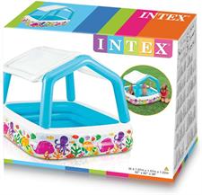 Gonfiabile Piscina Acquario con Parasole 157x157 57470