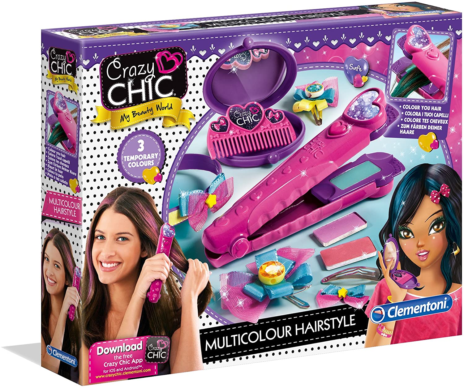 Crazy Chic Piastra Multicolor Hairstyle 15225