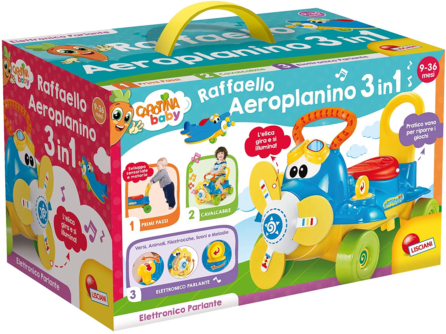 Lisciani Baby Carotina Raffaello Aeroplanino 3in1  63208
