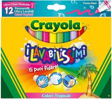 Crayola 12 Pennarelli Lavabili Maxi Tropical 8335