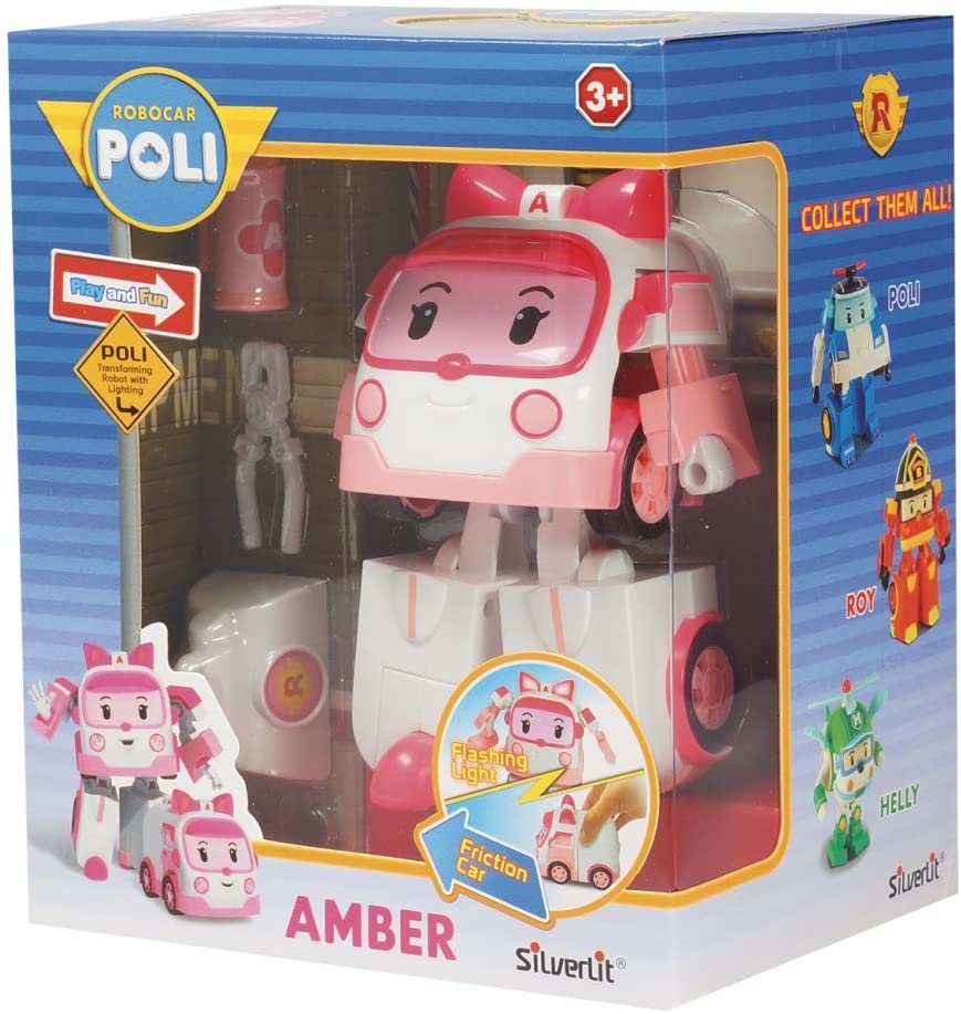 Robocar Poli Amber Trasformabile con Luci 83095