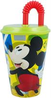 Mickey Mouse Bicchiere con Cannuccia 430ml ST44230