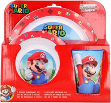 Super Mario Set Piatti 3pz con Bicchiere ST21449