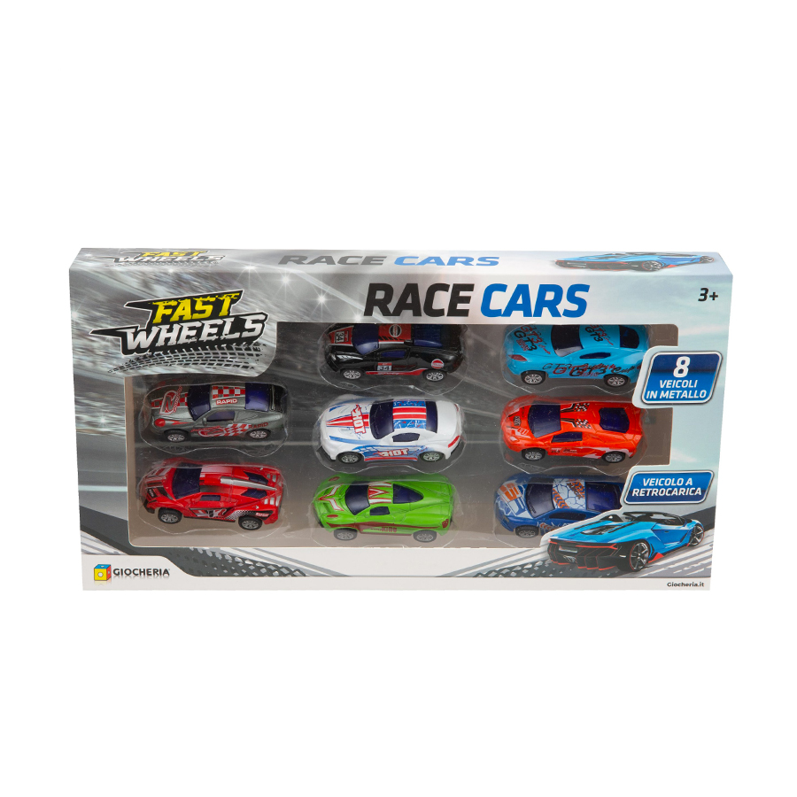 Fast Wheels Race Cars 8 Auto 1:64 GGI190329