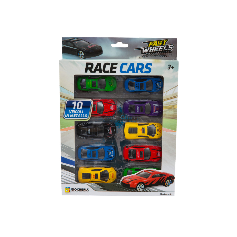 Fast Wheels Race Cars 10 Auto 1:64 GGI190408
