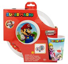 Super Mario Piatti Set 2pz con Bicchiere ST21450