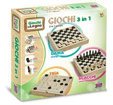 Gioco da Tavola Dama e Scacchi Legno 30X30 GG95001