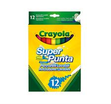 Crayola 12 Pennarelli Superpunta Lavabili 7509