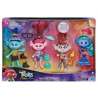 Trolls World Tour Personaggio 25Cm Pack 4pz E8840