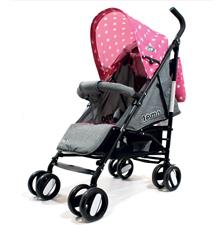 Passeggino per Neonati Nemo com Borsa Grey/Pink Star GVC8004