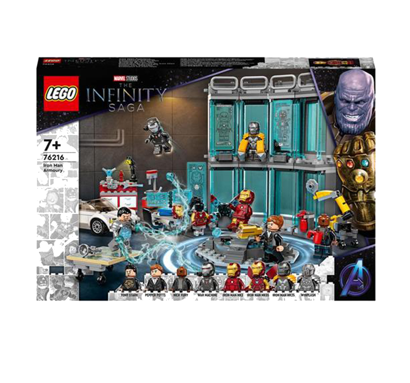Lego Marvel Armeria di Iron Man 76216