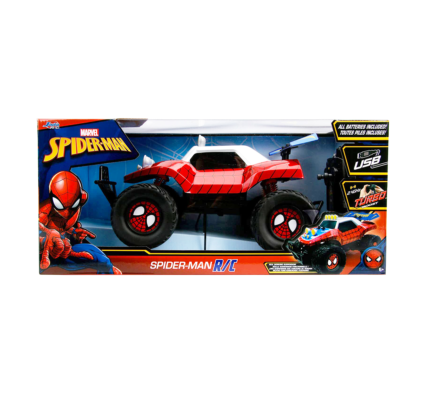 Jada Marvel Spiderman R/c Buggy 1:14 ricarica USB 253228000