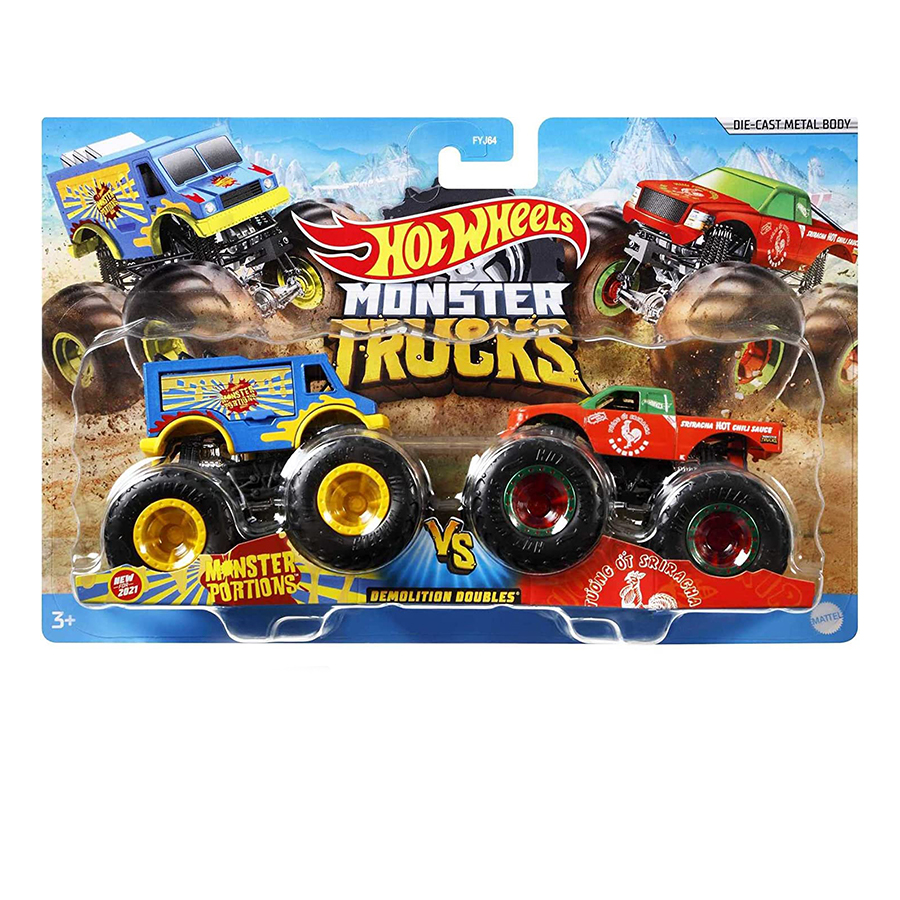 Hot Wheels Monster Trucks 1:64 Pack 2pz FYJ64