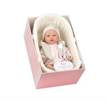 Arias Bebè EVA 40cm Piangente Culla Rosa Grigio POS210142