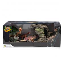Park & Farm Mondo Dinosauri 5pz con Caverna GGI220195