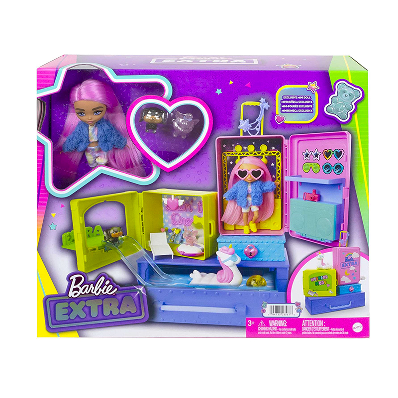 Barbie Extra Playset Mini Doll e Pets HDY91