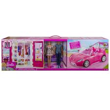 Barbie Auto Cabrio + Armadio Sogni con 2 Bambole GVK05